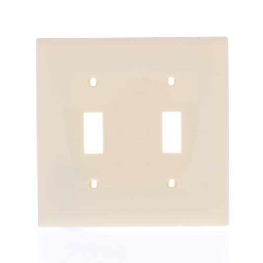 Mulberry 734072 Ivory 2-Gang Thermoplastic Unbreakable Standard Wallplate Cover
