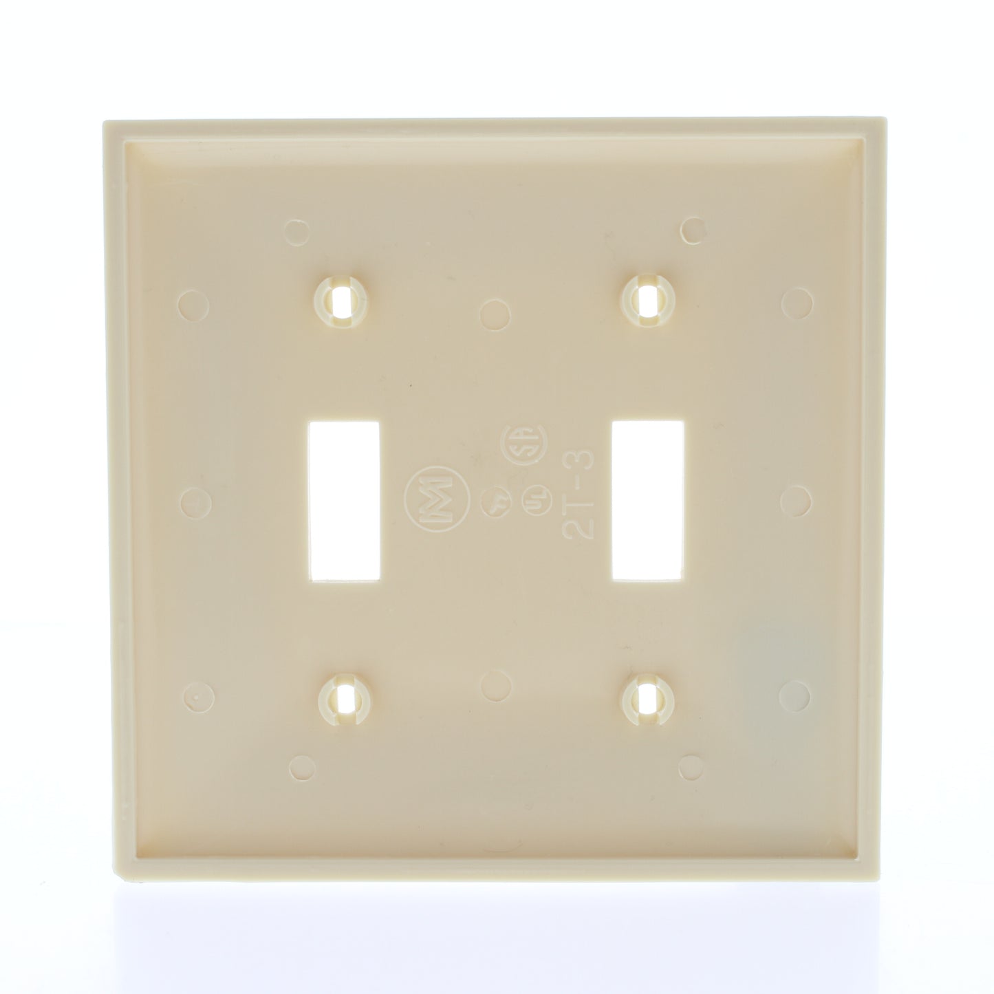 Mulberry 734072 Ivory 2-Gang Thermoplastic Unbreakable Standard Wallplate Cover