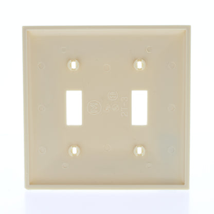 Mulberry 734072 Ivory 2-Gang Thermoplastic Unbreakable Standard Wallplate Cover