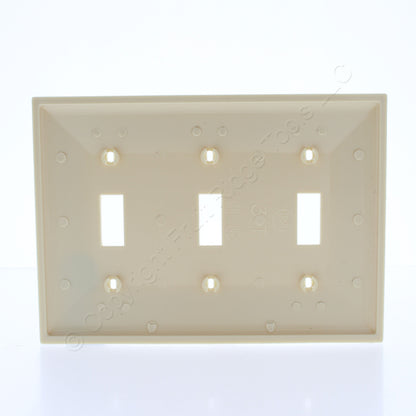 Mulberry 734073 Ivory 3-Gang Thermoplastic Unbreakable Standard Wallplate Cover