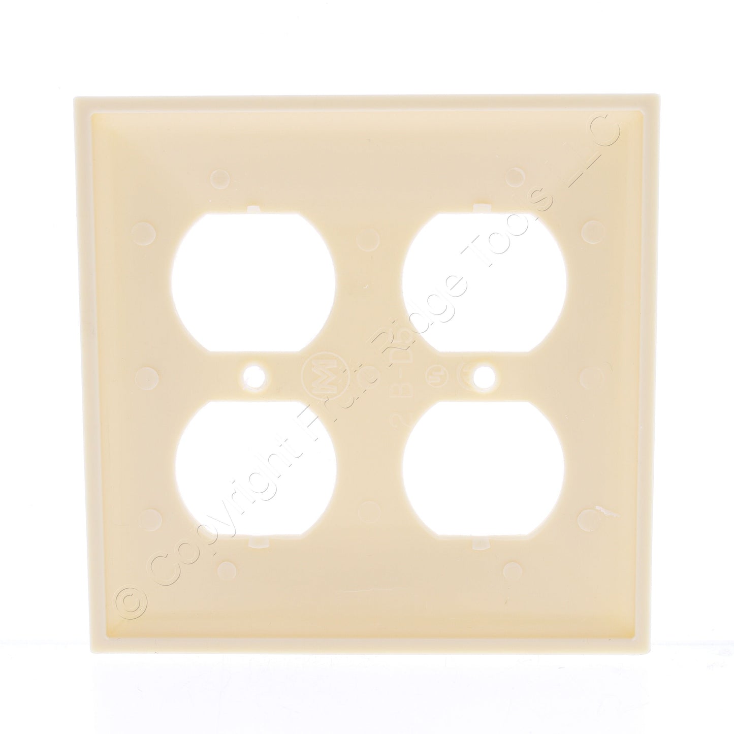 Mulberry 734102 Ivory 2-Gang Thermoplastic Unbreakable Standard Wallplate Cover