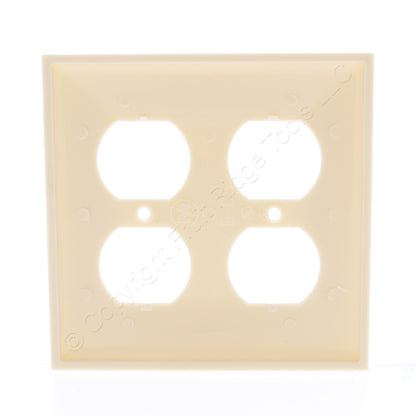 Mulberry 734102 Ivory 2-Gang Thermoplastic Unbreakable Standard Wallplate Cover