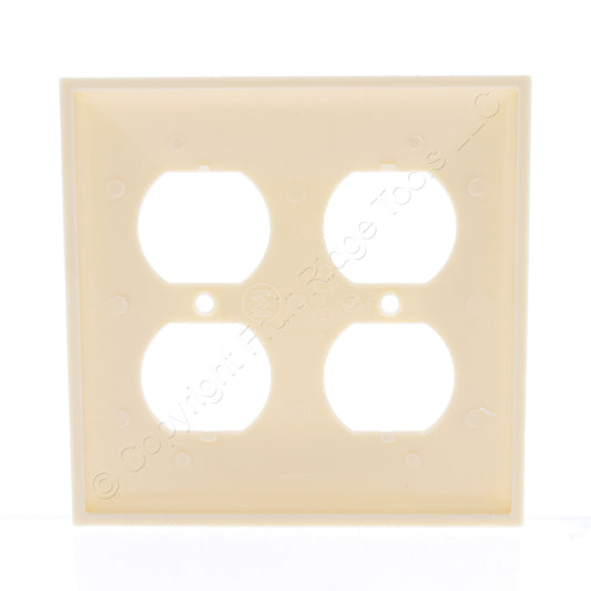 Mulberry 734102 Ivory 2-Gang Thermoplastic Unbreakable Standard Wallplate Cover