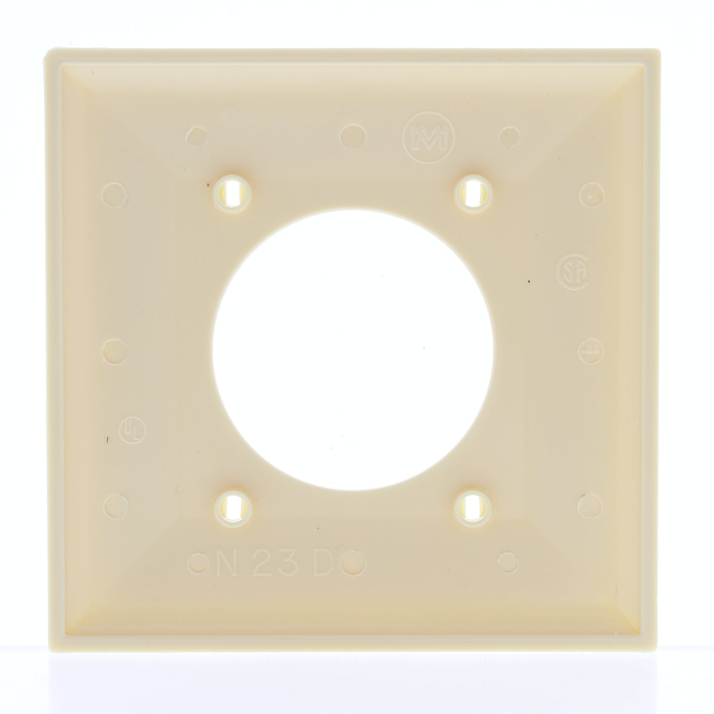 Mulberry 734227 Ivory 2-Gang Thermoplastic Unbreakable Standard Wallplate Cover