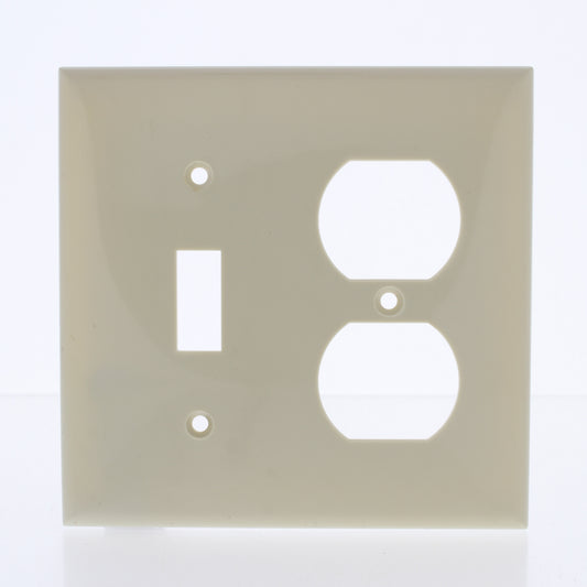 Mulberry 734532 Ivory 2-Gang Thermoplastic Unbreakable Standard Wallplate Cover