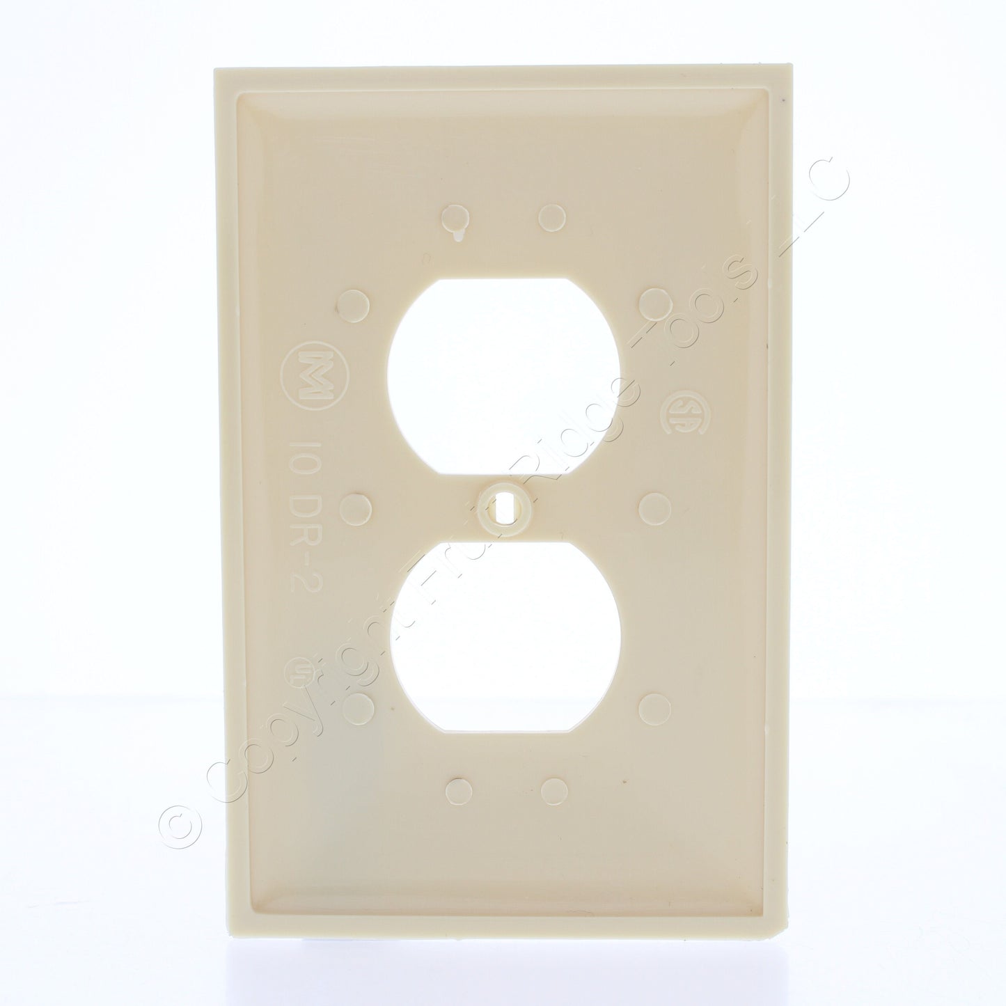Mulberry 734801 Ivory 1-Gang Unbreakable Nylon Maxi (Mid-Size) Wallplate Cover