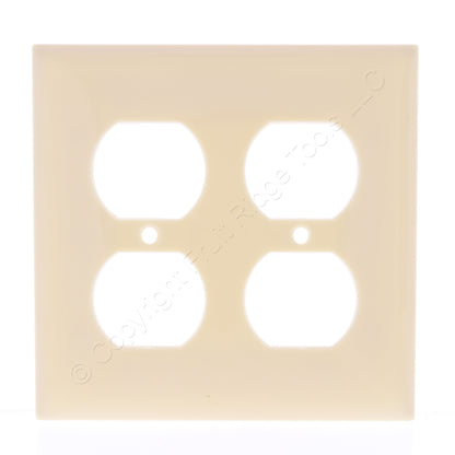 Mulberry 734802 Ivory 2-Gang Thermoplastic Unbreakable Standard Wallplate Cover