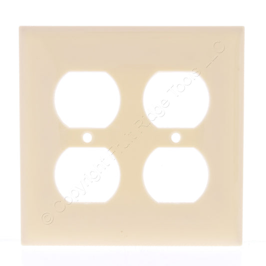 Mulberry 734802 Ivory 2-Gang Thermoplastic Unbreakable Standard Wallplate Cover
