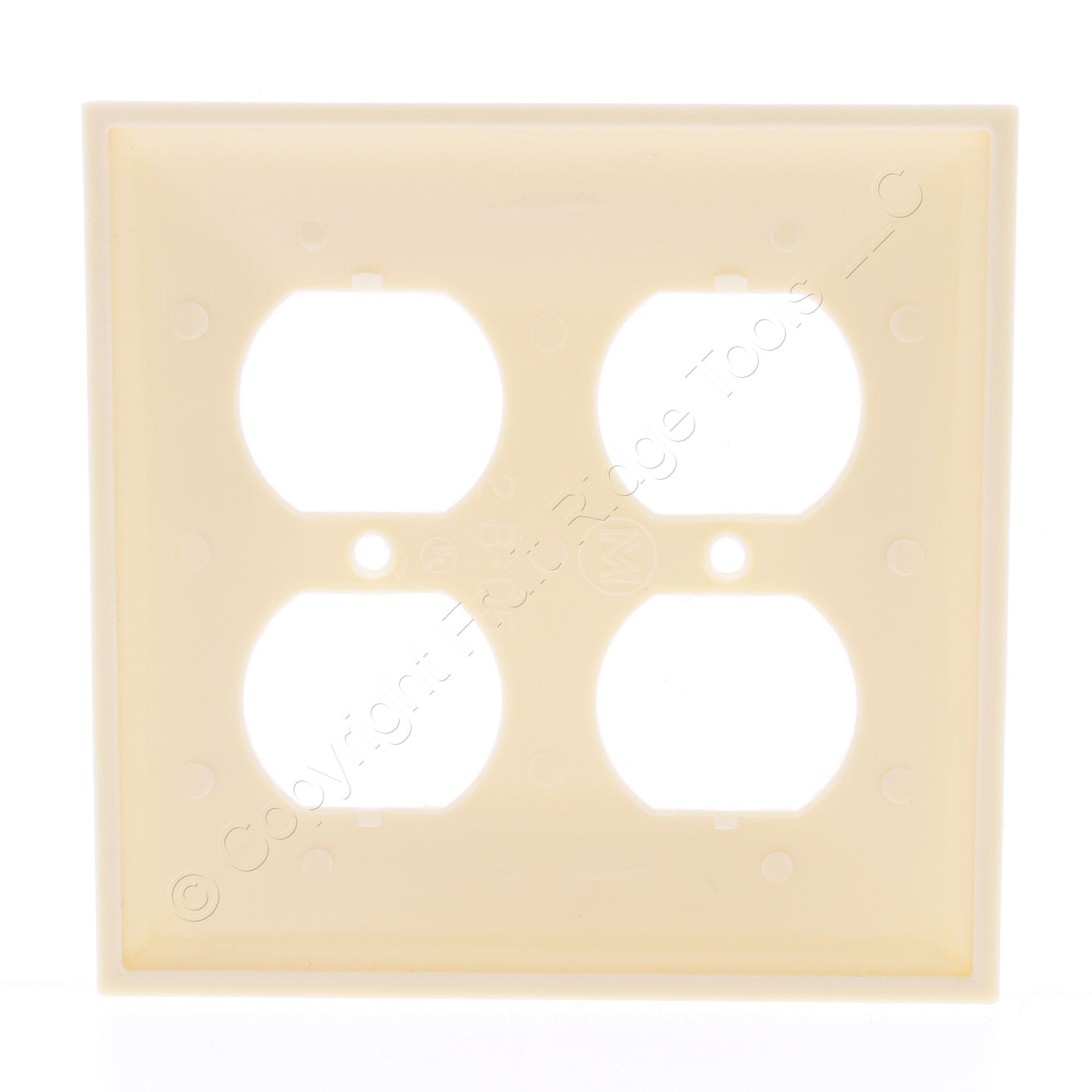 Mulberry 734802 Ivory 2-Gang Thermoplastic Unbreakable Standard Wallplate Cover