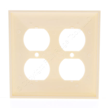 Mulberry 734802 Ivory 2-Gang Thermoplastic Unbreakable Standard Wallplate Cover