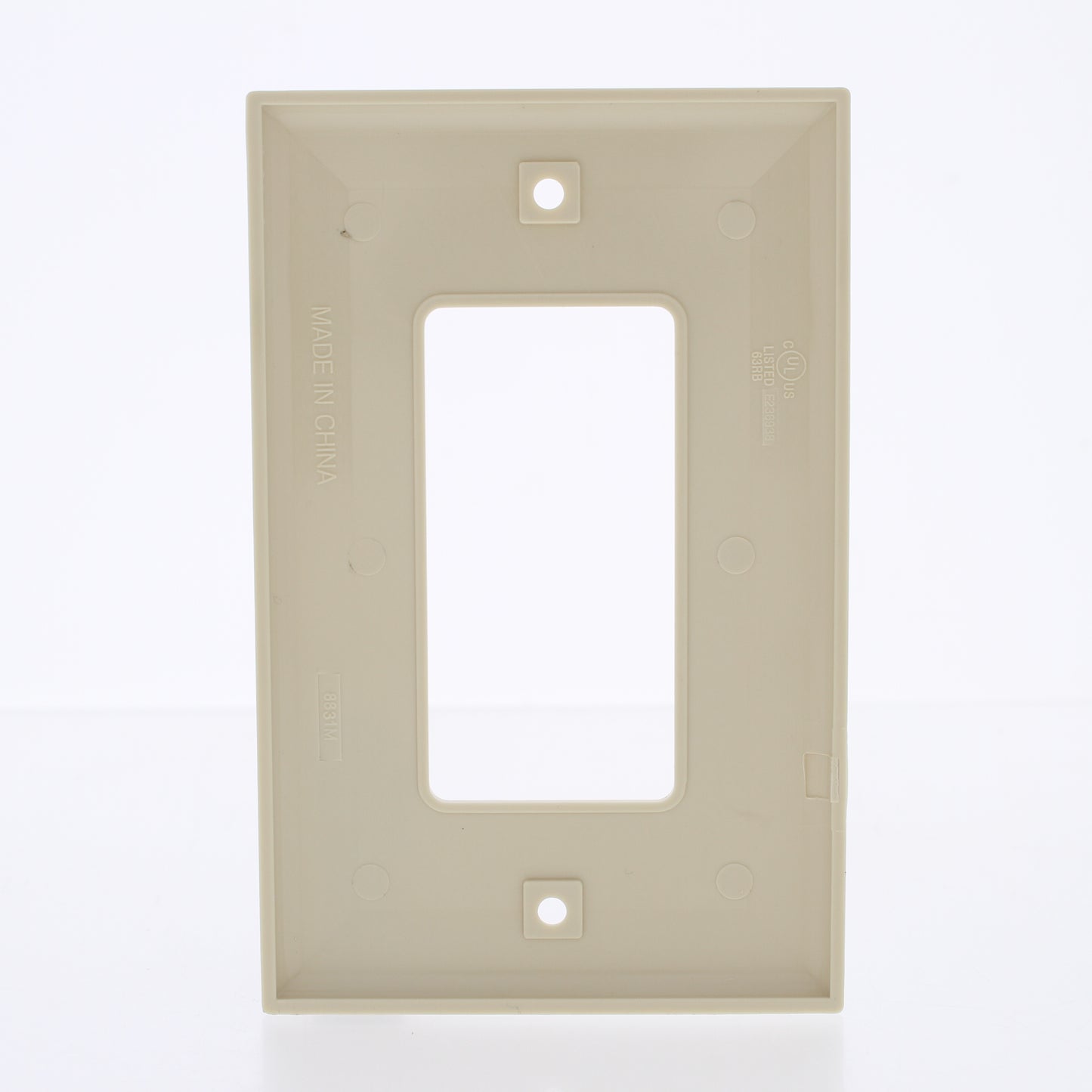 Mulberry 734834 Ivory 1-Gang Decorator GFCI Unbreakable Midi Wallplate Cover
