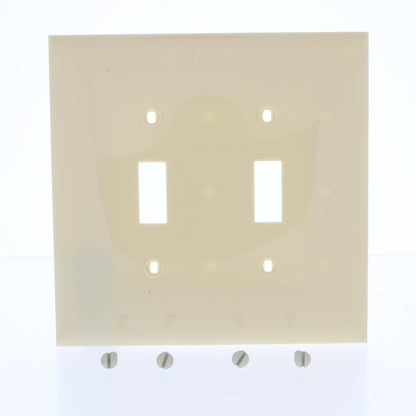 Mulberry 734872 Ivory 2-Gang Unbreakable Nylon Maxi (Mid-Size) Wallplate Cover