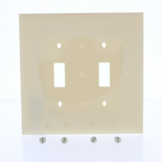 Mulberry 734872 Ivory 2-Gang Unbreakable Nylon Maxi (Mid-Size) Wallplate Cover