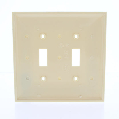 Mulberry 734872 Ivory 2-Gang Unbreakable Nylon Maxi (Mid-Size) Wallplate Cover
