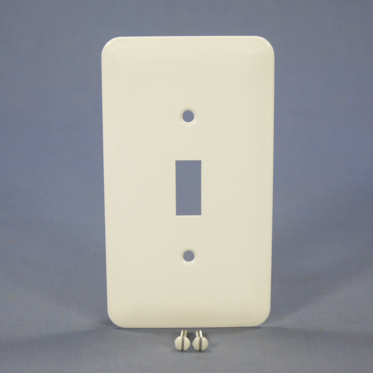 Mulberry 76071 White 1-Gang Toggle Switch Metal Princess Oversize Wallplate