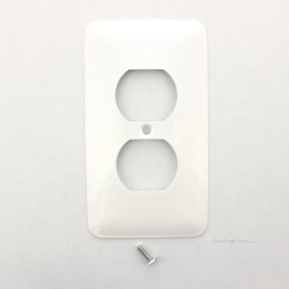 Mulberry 76101 White 1-Gang Painted Metal Princess (Oversize) Wallplate Cover