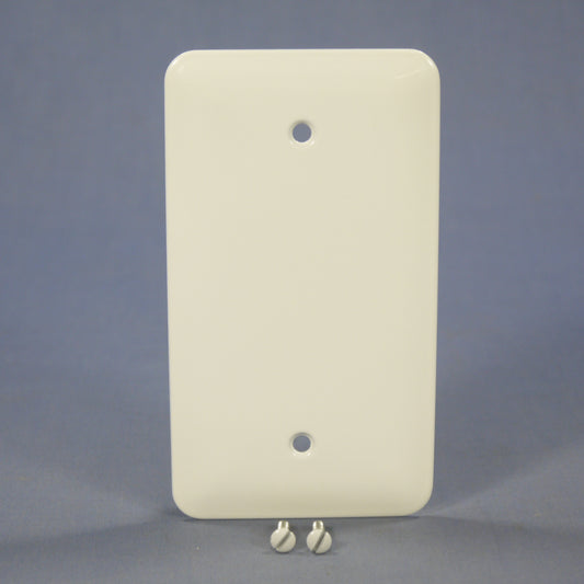 Mulberry 76151 White 1-Gang Blank Metal Princess Oversize Wallplate Box Mount