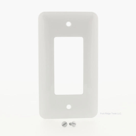 Mulberry 76401 White 1-Gang Painted Metal Princess Oversize Wallplate Cover