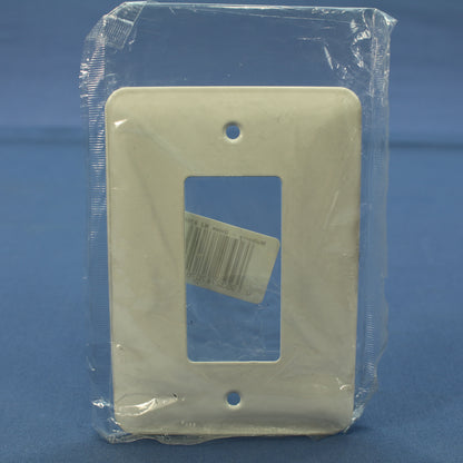Mulberry 76761 White Metal 1G Maxi-Size Decorator GFCI Rocker Wallplate Cover