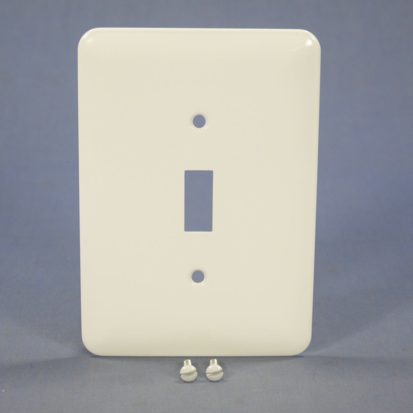 Mulberry White Metal 1-Gang Maxi-Size Toggle Switch Cover Wallplate Switchplate