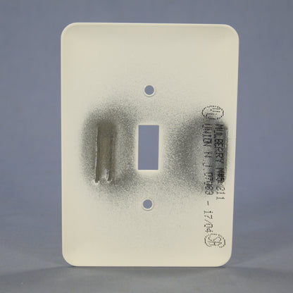 Mulberry White Metal 1-Gang Maxi-Size Toggle Switch Cover Wallplate Switchplate