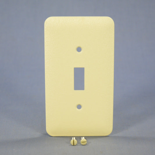 Mulberry 1-Gang 79071 Wrinkle Ivory Toggle Metal Princess Oversize Wallplate