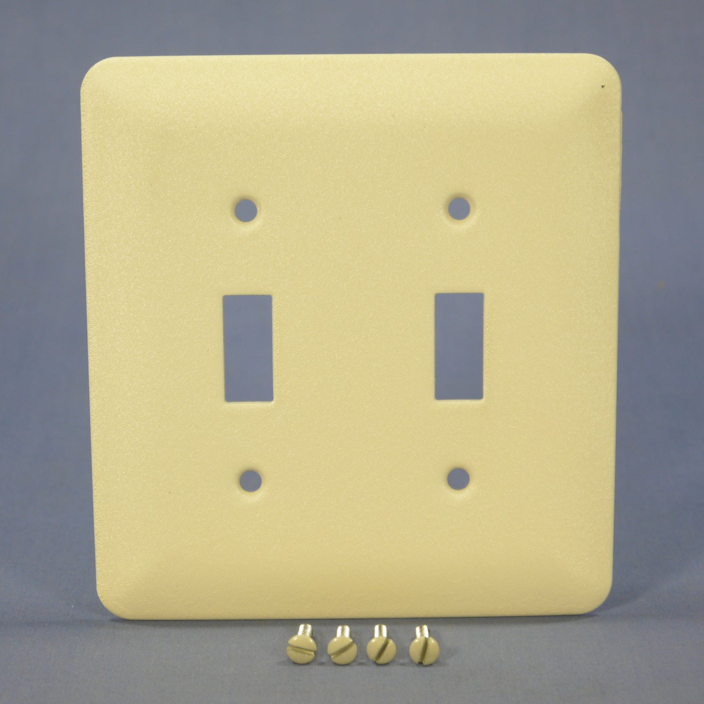 Mulberry Princess Ivory Wrinkle 2-Gang Toggle Switch Cover Wallplate Switchplate