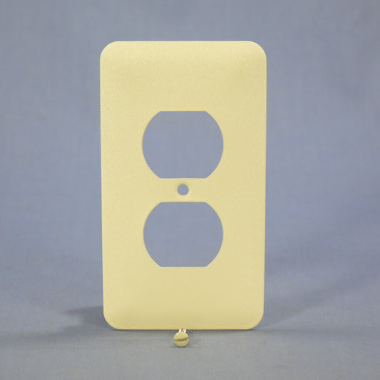 Mulberry 79101 Wrinkle Ivory 1-Gang Duplex Metal Princess Oversize Wallplate