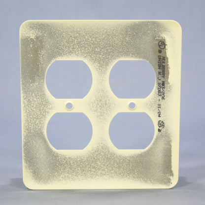 Mulberry 79102 Wrinkle Ivory Metal Princess 2-Gang Duplex Oversize Wallplate