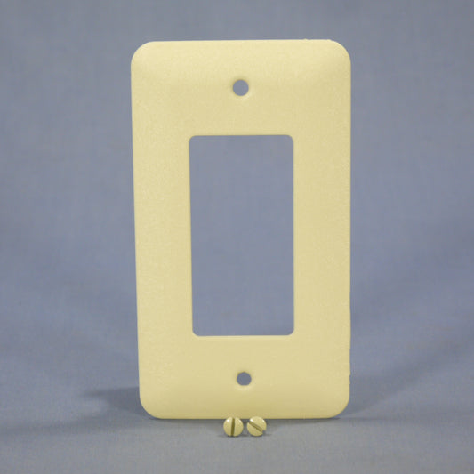 Mulberry 79401 Wrinkle Ivory 1-Gang Decorator Metal Princess Oversize Wallplate