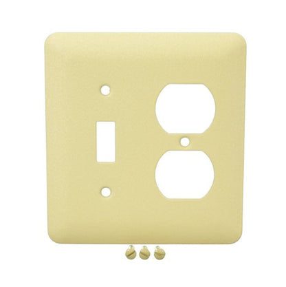 Mulberry 79532 Wrinkle Ivory Metal Princess 2-Gang Toggle Duplex Oversize Cover