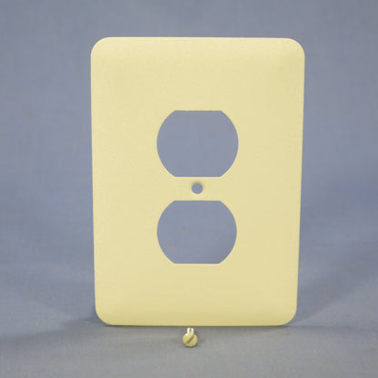 Mulberry 79701 Wrinkle Ivory 1-Gang Duplex Metal Princess Oversize Wallplate