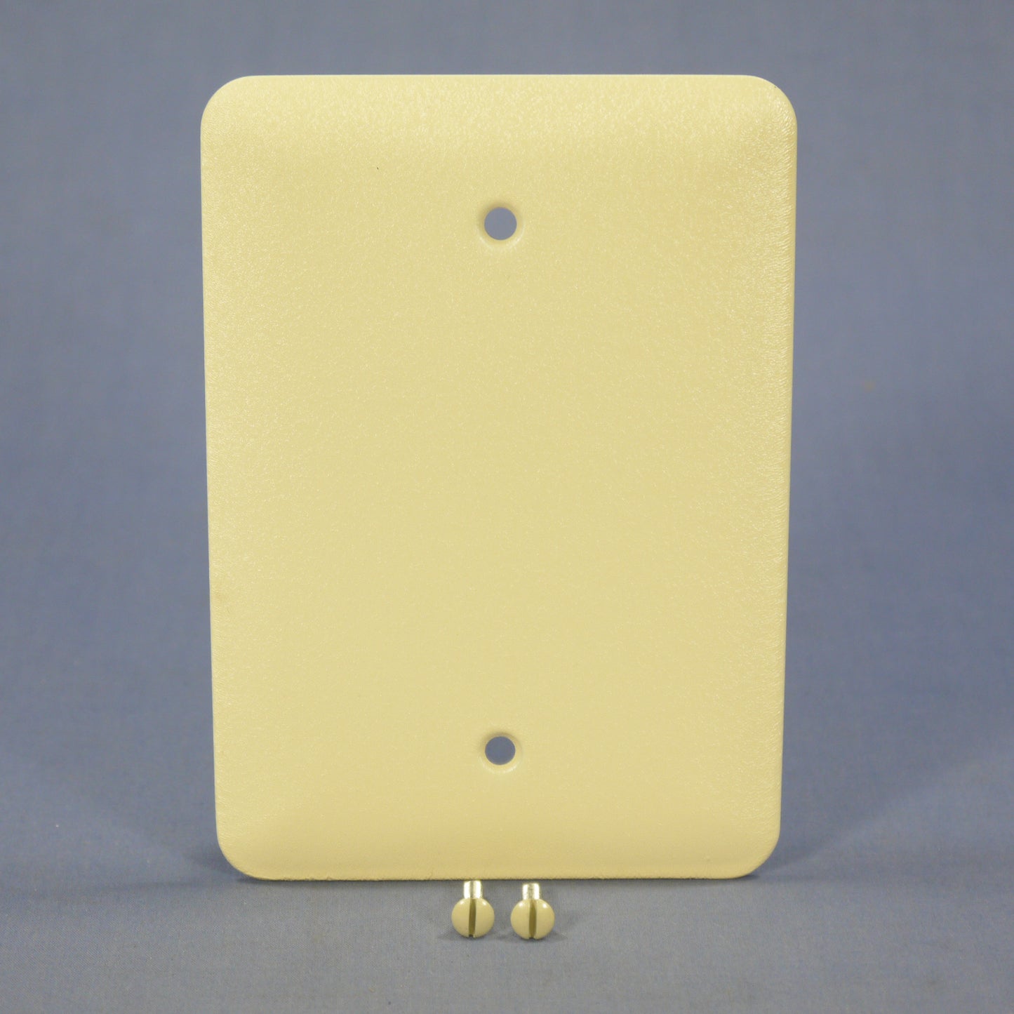Mulberry 79751 Wrinkle Ivory 1-Gang Blank Metal Maxi Mid-Size Wallplate Cover