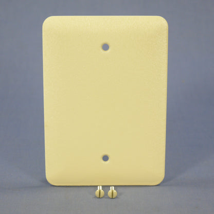 Mulberry 79751 Wrinkle Ivory 1-Gang Blank Metal Maxi Mid-Size Wallplate Cover