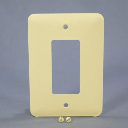 Mulberry 79761 Ivory Wrinkle Metal 1-Gang Maxi-Size Decorator Wallplate Cover
