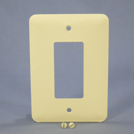 Mulberry 79761 Ivory Wrinkle Metal 1-Gang Maxi-Size Decorator Wallplate Cover