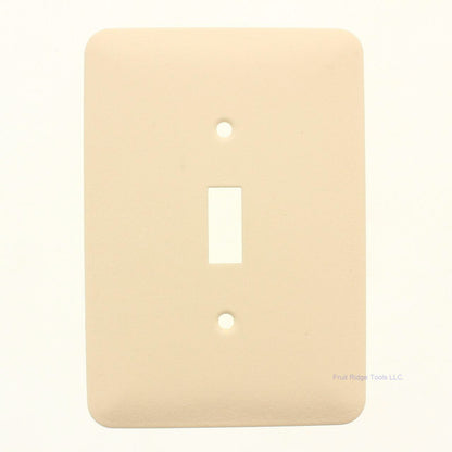 Mulberry 79771 Ivory Wrinkle Metal Maxi-Size Toggle Switch Wallplate Switchplate