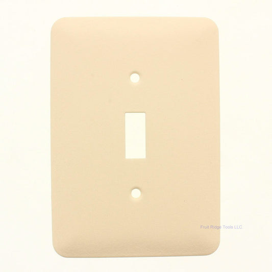 Mulberry 79771 Ivory Wrinkle Metal Maxi-Size Toggle Switch Wallplate Switchplate