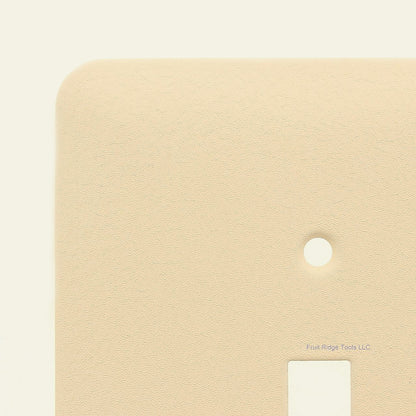 Mulberry 79771 Ivory Wrinkle Metal Maxi-Size Toggle Switch Wallplate Switchplate