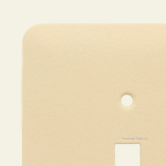 Mulberry 79771 Ivory Wrinkle Metal Maxi-Size Toggle Switch Wallplate Switchplate
