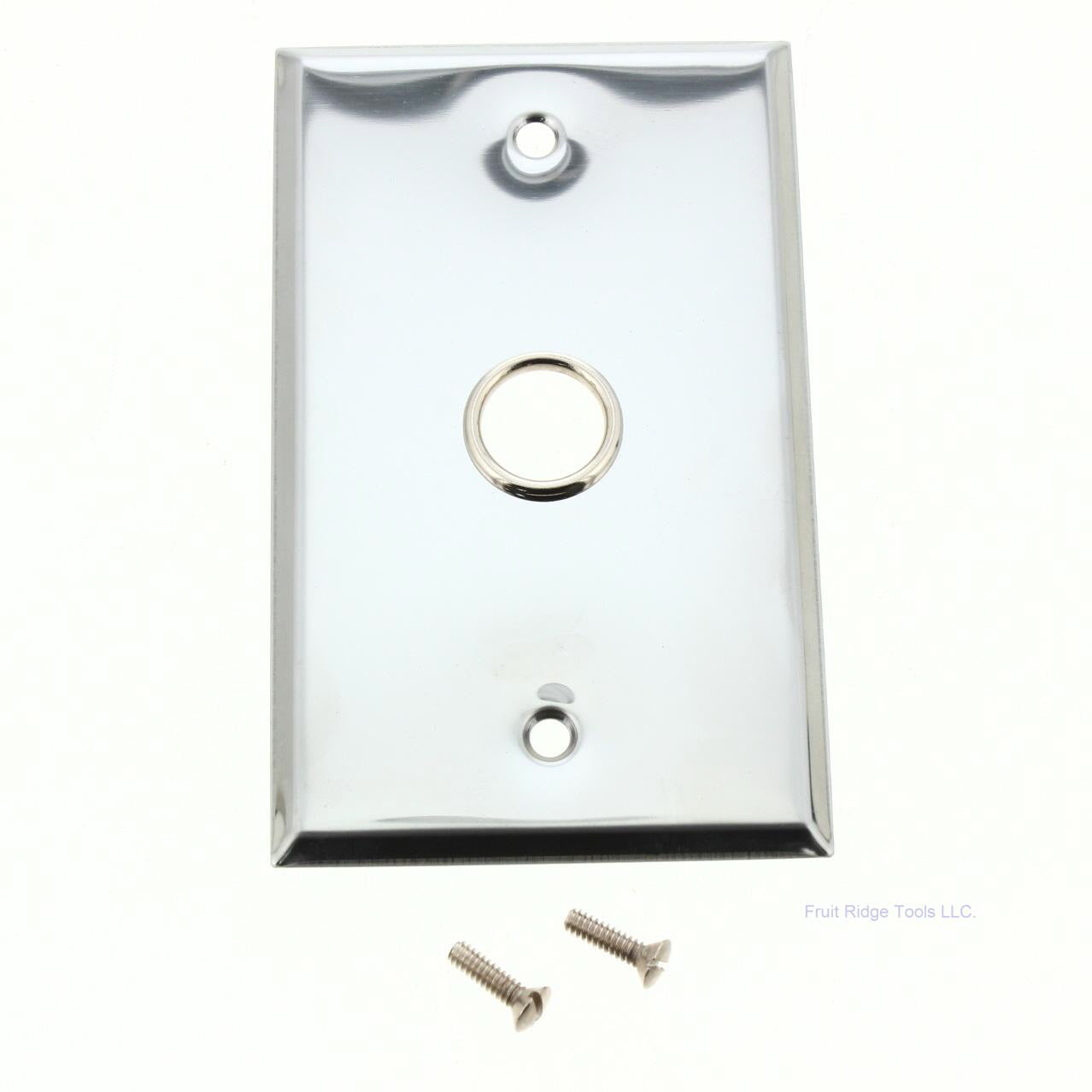 Mulberry 83591 Chrome Plated Steel 1-Gang .625" Cable Standard Wallplate Cover