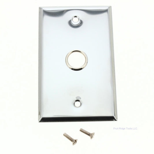 Mulberry 83591 Chrome Plated Steel 1-Gang .625" Cable Standard Wallplate Cover