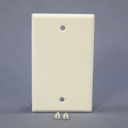 Mulberry 86151 White 1-Gang Blank Painted Metal Standard Size Wallplate BoxMount
