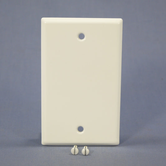 Mulberry 86151 White 1-Gang Blank Painted Metal Standard Size Wallplate BoxMount