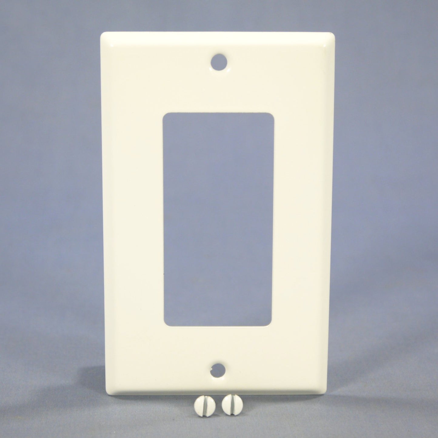 Mulberry 86401 White 1-Gang Decorator GFI Painted Metal Standard Wallplate Cover