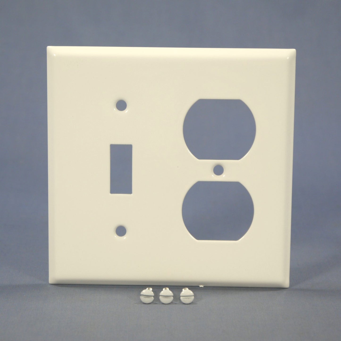 Mulberry Princess 86532 White 2-Gang Toggle Duplex Wallplate Metal Oversize