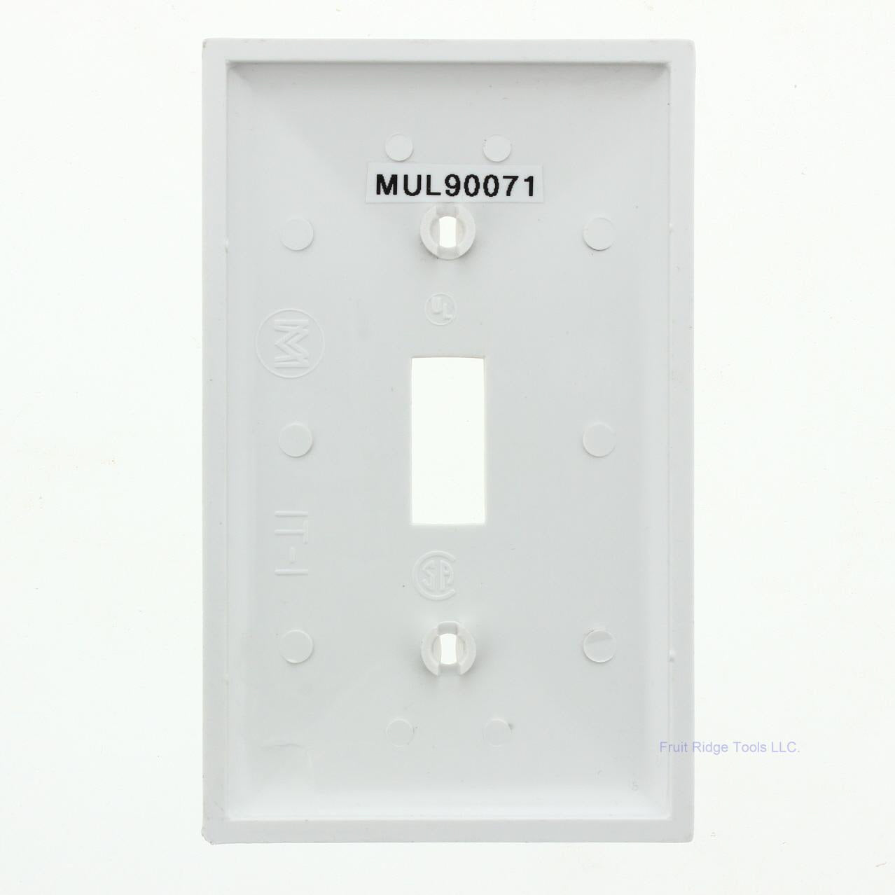 Mulberry 90071 White 1-Gang Thermoplastic Unbreakable Standard Wallplate Cover