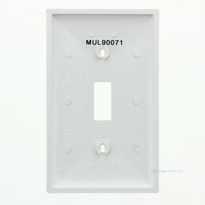 Mulberry 90071 White 1-Gang Thermoplastic Unbreakable Standard Wallplate Cover