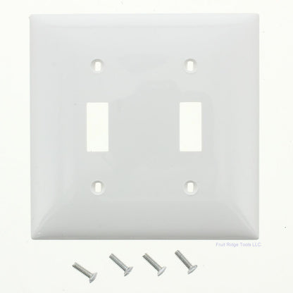 Mulberry 90072 White 2-Gang Thermoplastic Unbreakable Standard Wallplate Cover