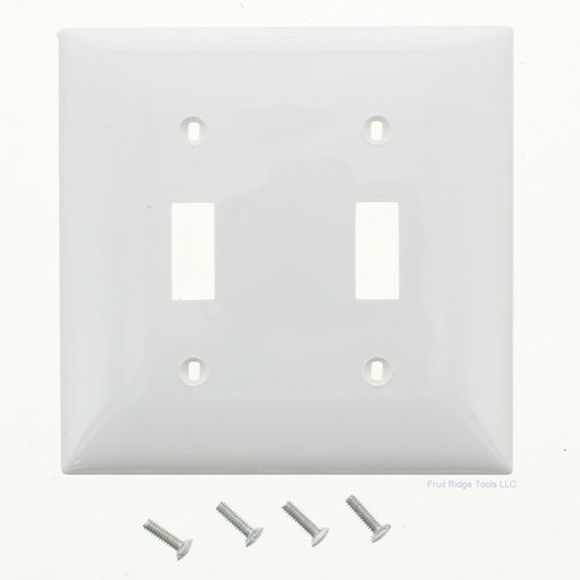 Mulberry 90072 White 2-Gang Thermoplastic Unbreakable Standard Wallplate Cover
